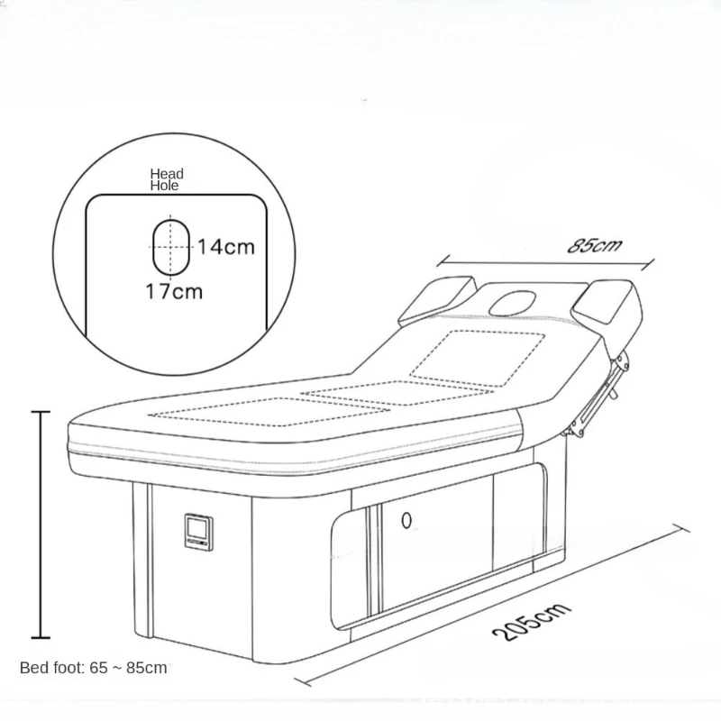 Electric Beauty Bed Clinic Cosmetic Furniture Nail Salon Pedicure Spa Cosmetology Couch Esthetician Child Hut Folding MRC-031