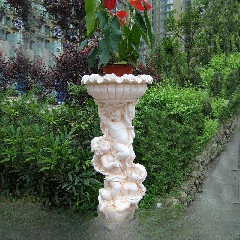 European garden home improvement three-dimensional sculpture angel flower pot home gift decoration