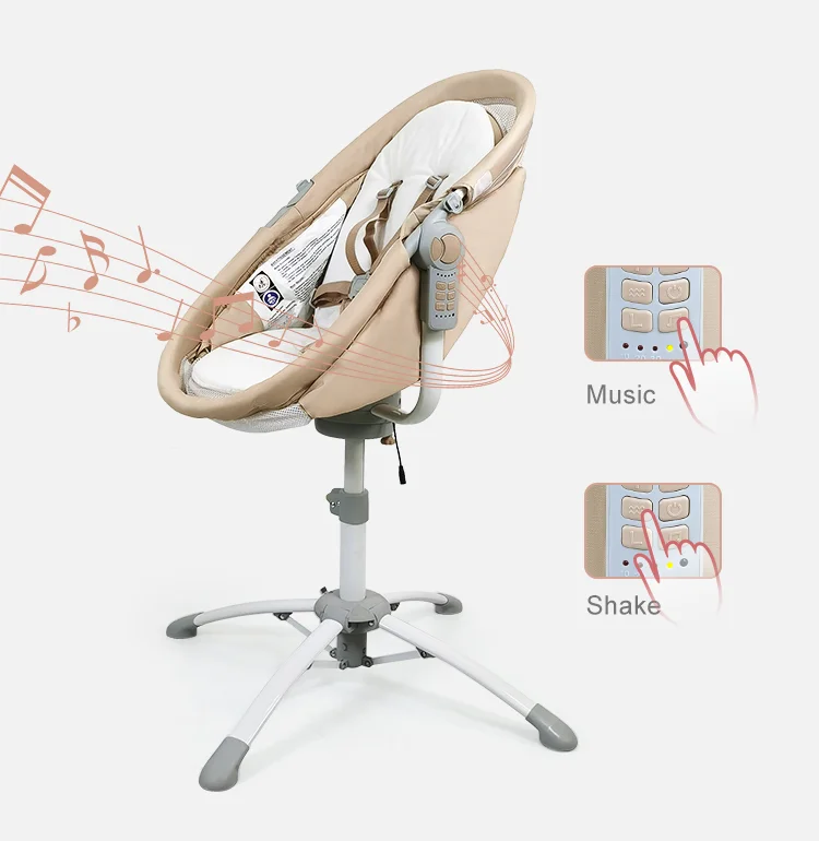 New three-in-one electric crib baby can sit and reclining rocking chair European-style dining chair lift cradle baby bed