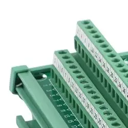IDC64P C Type For Mitsubishi 64 Pin Terminal Block Green PVC Shell Industrial Control System Adapter Connector DIN Rail Mount