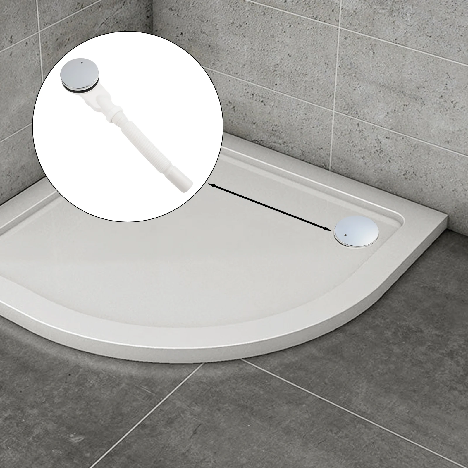 

Сливная ловушка для душа диаметром 90 мм для поддона для ванной комнаты с тонким профилем для бесшовного дренажа воды и безопасности пола