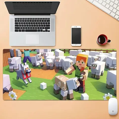 MINISO Mine-C-Crafts Mini World Anime Spel Musmatta Kontors Skrivbordsmatta Lämplig för Barn Halkfri Gummi Bordsmatta 12 best sales Stardew Valley brädspel - №5