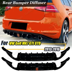 MK7 Car Rear Bumper Diffuser Spoiler Hatchback Splitter With Brake LED Body Kits For VW Golf 7 Standard MK7 GTI GTD 2013-2017