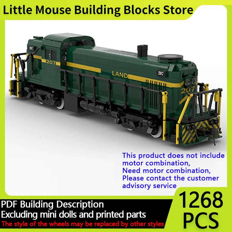 

City Car Model MOC Building Bricks RS-3 Diesel Locomotive Train Modular Technology Gifts Holiday Assemble Children Toys Suit