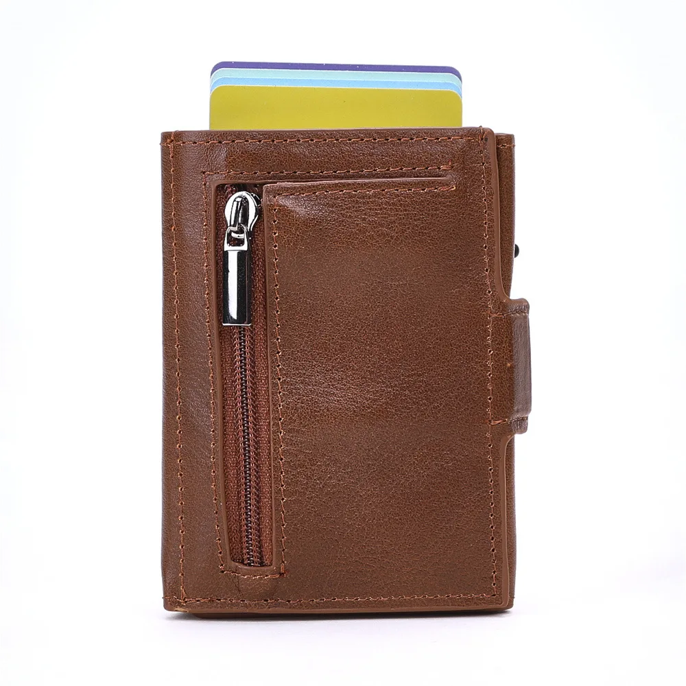 AirTag Wallet Cow Leather AirTag Wallet for Men, Minimalist Front Pocket Wallet with Airtag Holder,Leather Business Card Holder