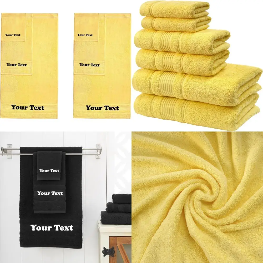 

Personalize Your Towels with Custom Embroidery: Names, Monograms, and Initials. Perfect For Kids, Adults, Travel, Gifts, 6-Piece