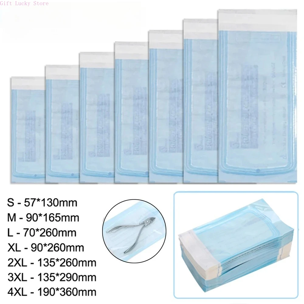 

200PCS/Box Sterilization Pouches Bags Disposable Self-sealing 7 Sizes Disposable Storage Bag for Tattoo Accessories Tattoo Tools