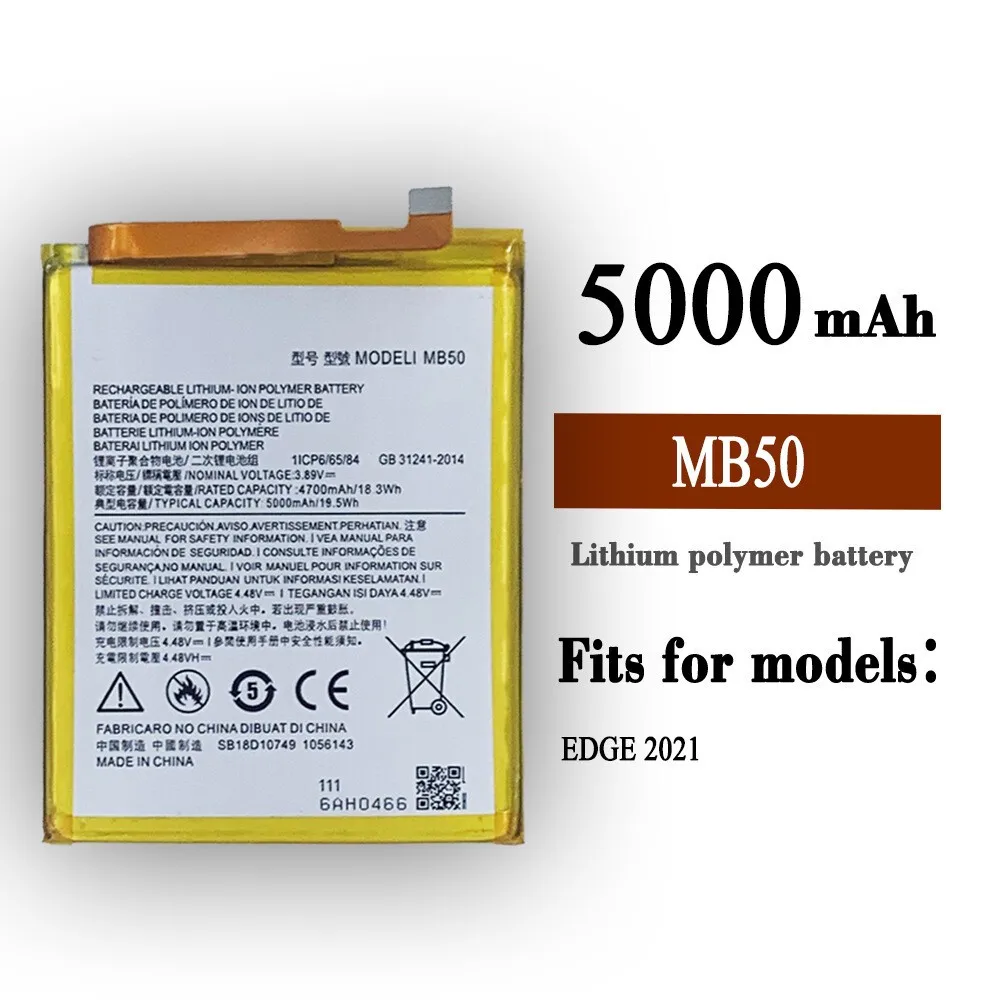 

Новый сменный аккумулятор для мобильного телефона Motorola EDGE MB50 4000 мАч, высокое качество