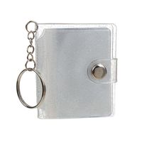 2 Inch Mini Photo Albums Key Chain Decoration Jewelry PVC Photos Holder Pockets Accessories For Photos Cards Keychain Pendant