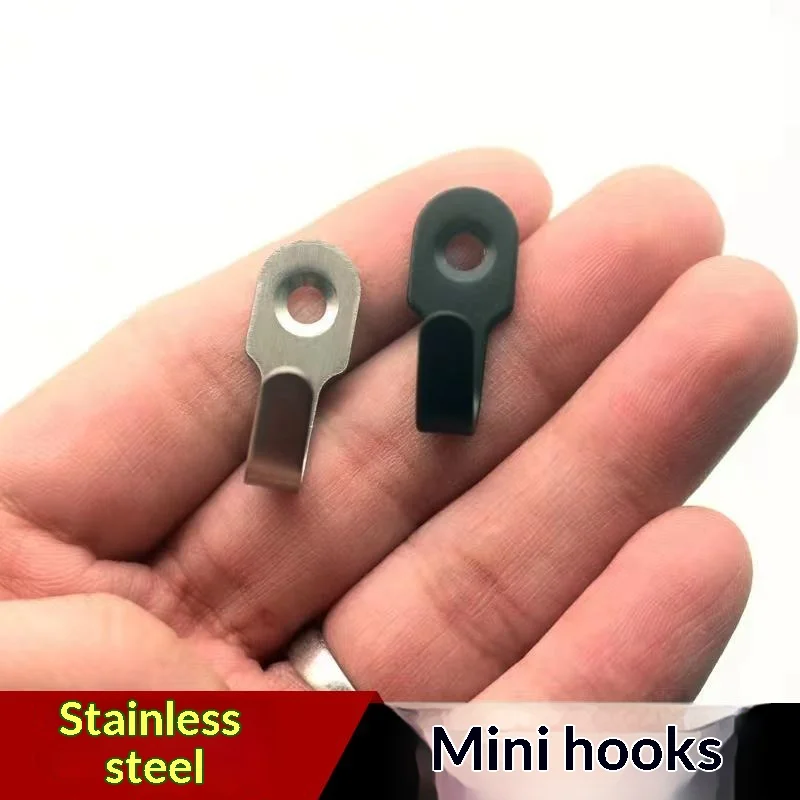 Black Stainless Steel Mini U-Shaped Single-Hole Clothes Hook Solid Hook for Hanging Coats Practical Door Back Hanging Solution