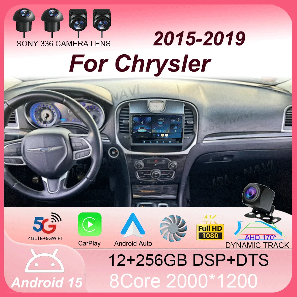 

For Chrysler 2015-2019 For Chrysler 300 (LX) Android 15 Carplay Car Radio Multimedia Video Player Navigation GPS Head Unit
