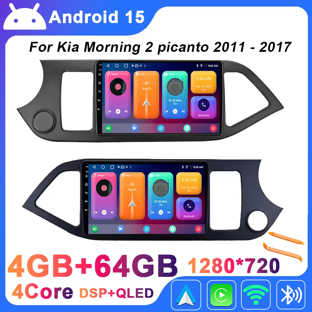 

Android Auto WIFI For Kia Morning 2 picanto 2011 - 2017 Car Radio Head Unit Multimedia Video Player Navigation GPS No 2din DVD