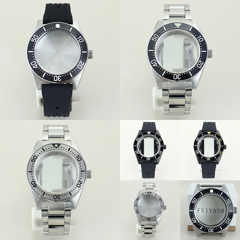 

40.5mm Watch Case Watchbands Sapphire Glass For Seiko NH35 NH36 NH34 NH38 4R36 Movement 28.5mm Dial Modified Black Tiger Whale