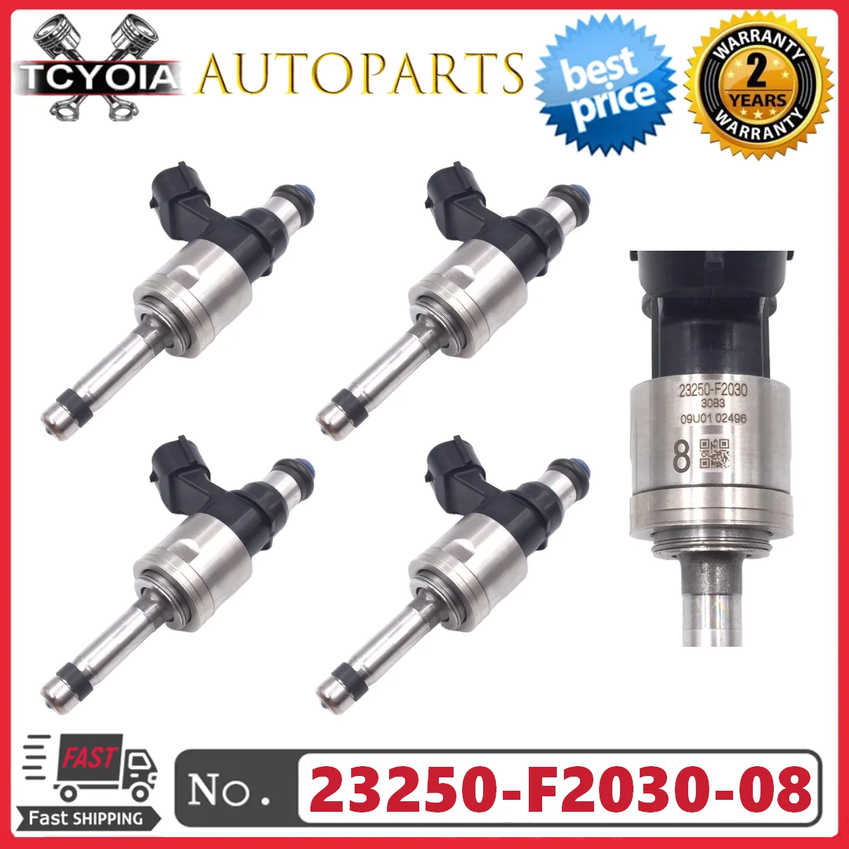 

4 шт./лот, автозапчасти, топливная форсунка 23250-F2030-08 23209-F2030-08 для TOYOTA Corolla Camry 2,5 л