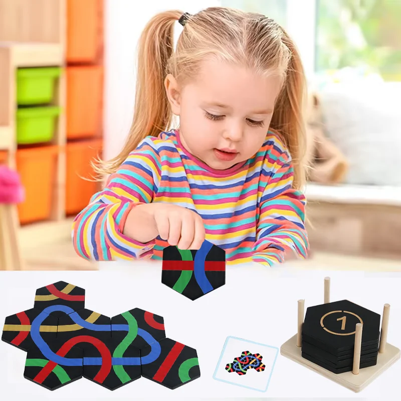 Sfida di pensiero per bambini Gioco di puzzle Montessori Giocattoli creativi Forma di corrispondenza Numero Impilabile Divertimento Calendario logico Giocattoli di intelligenza