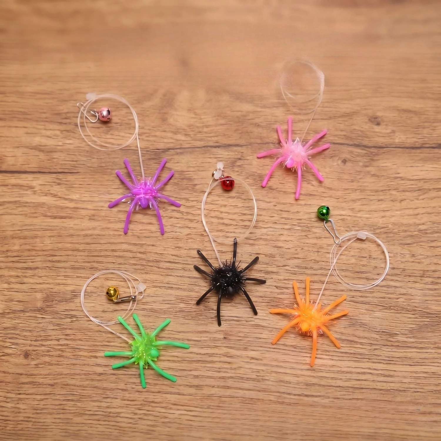 3/5pcs Simulated Spider Cat Teasing Stick Replacement Head Accessory Toy Plastic Leg Pet Toys