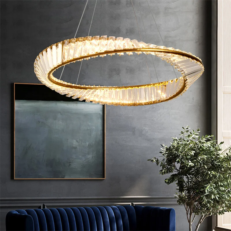 Led Luxury Ring Pendant Lights For Living Dining Room Chandelier Modern Home Decor Ceiling Lamp Nordic Luminaire Fixture Lustre