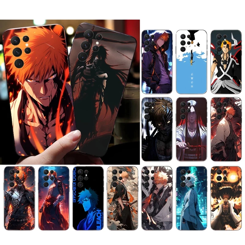 

Phone Case For Samsung S26 S25 S24 S23 S22 Ultra S23 S22 S25 Plus S24 FE S26Edge Bleach Anime Ichigo Kenpachi Shell
