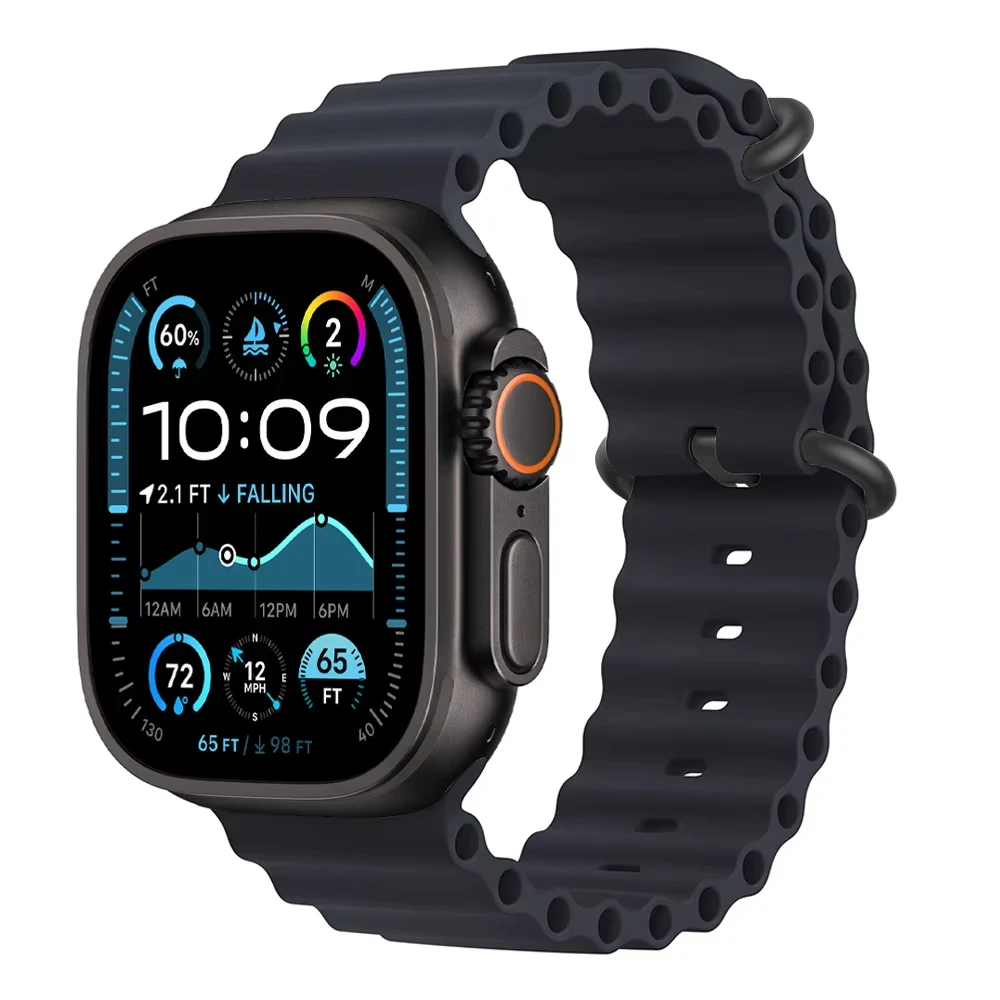 Oceaanband voor Apple Watch-banden Ultra 3 2 49 mm 44 mm 40 mm 41 mm 45 mm 42 mm 46 mm Sportarmband iWatch-serie 11 10 9 8 7 6 5 Se 3
