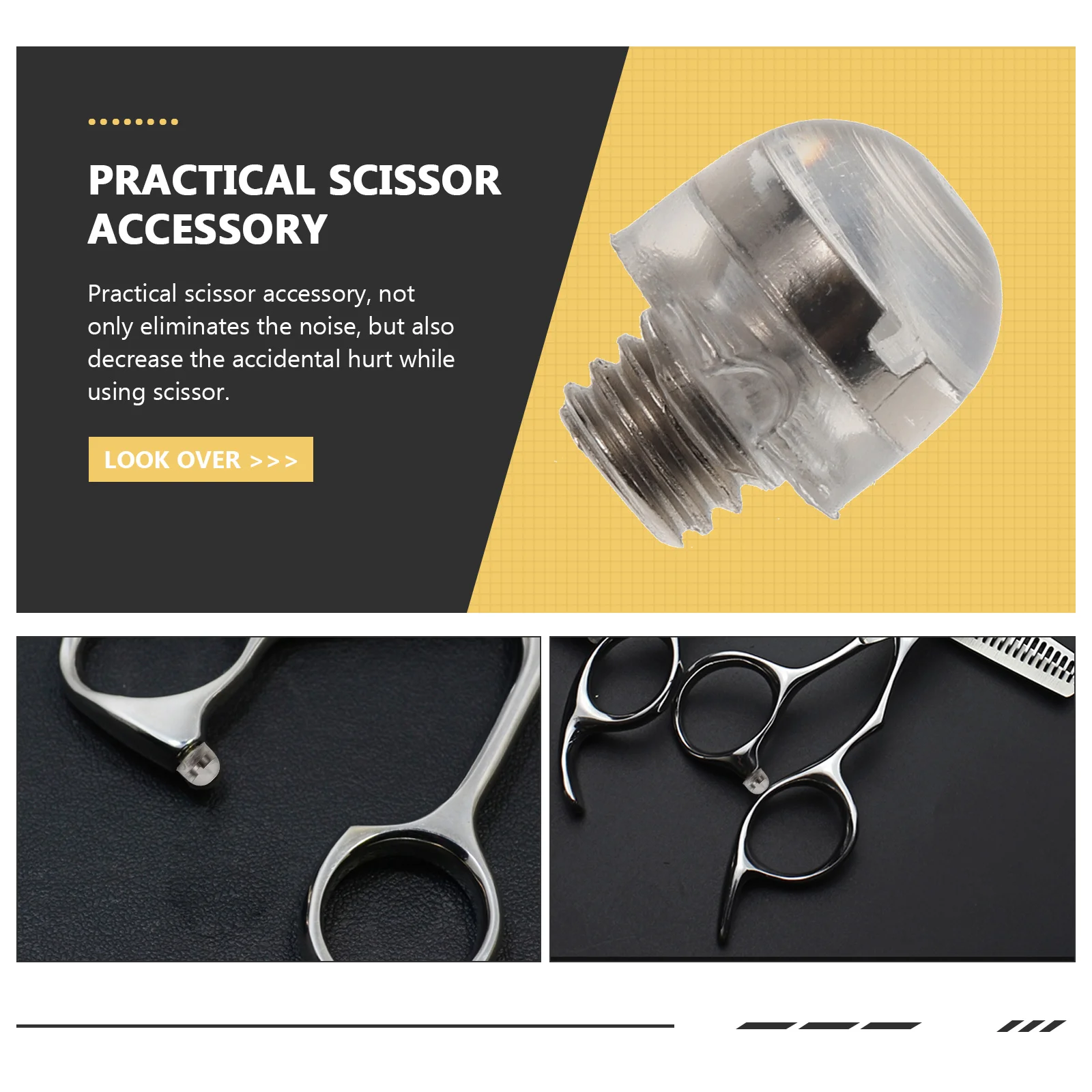 10 Pcs Professional Hair Scissors Silencers Bumper Hairdressing Muffler Metal Bumpers For