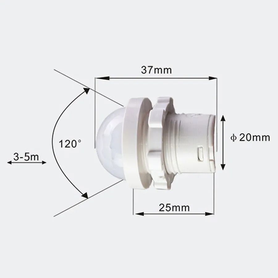 AC 220V 110V LED PIR Infrared Detector IR Infrared Motion Sensor Switch Adjustable Time Delay Switch for Home Lighting Induction