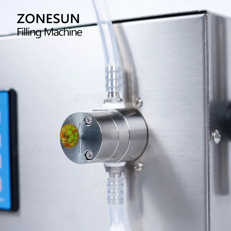 ZONESUN Automatic Digital Control Water Liquid Filling Machine wiht Conveyor 316 stainless steel Magnetic Pump ZS-DTMP1S