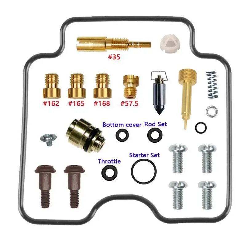 Vergaser-Reparatursatz, Schwimmer-Durchführung, Aircut-Ventil für Yamaha WILDSTAR XV1600 XV1600A XV 1600 5JA 1999–2002
