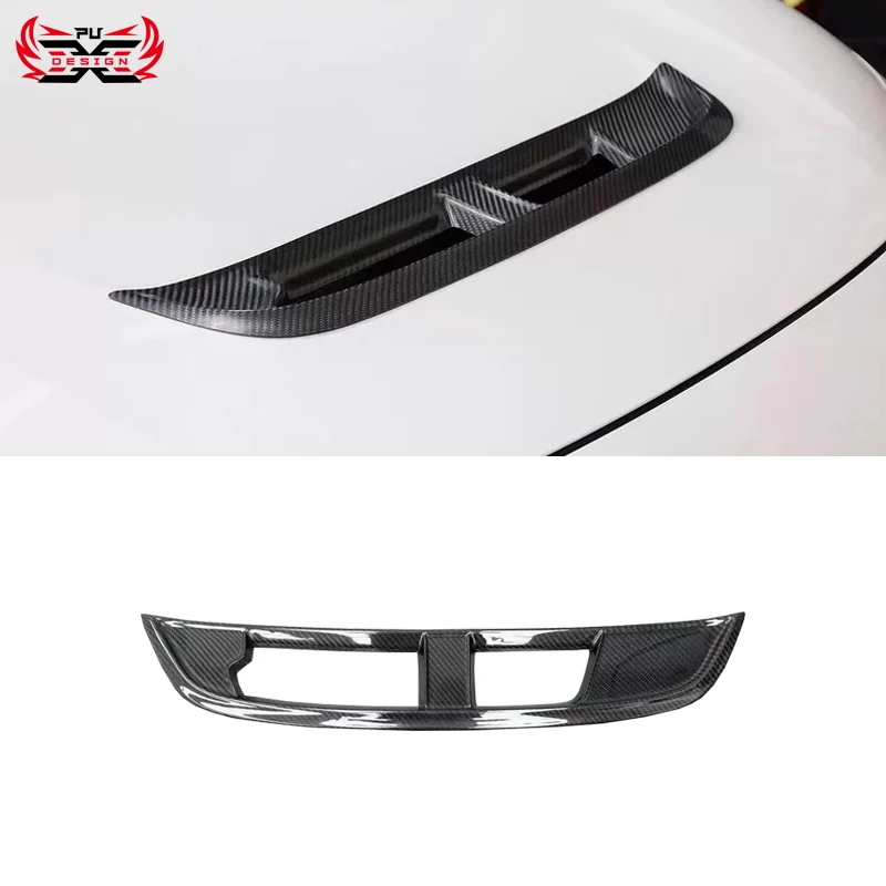 

Dry Carbon Fiber Spoon Engine Hood Air Intake Vent Cover Frame Trim for Honda Civic FL5 TYPE-R 2022-2023+