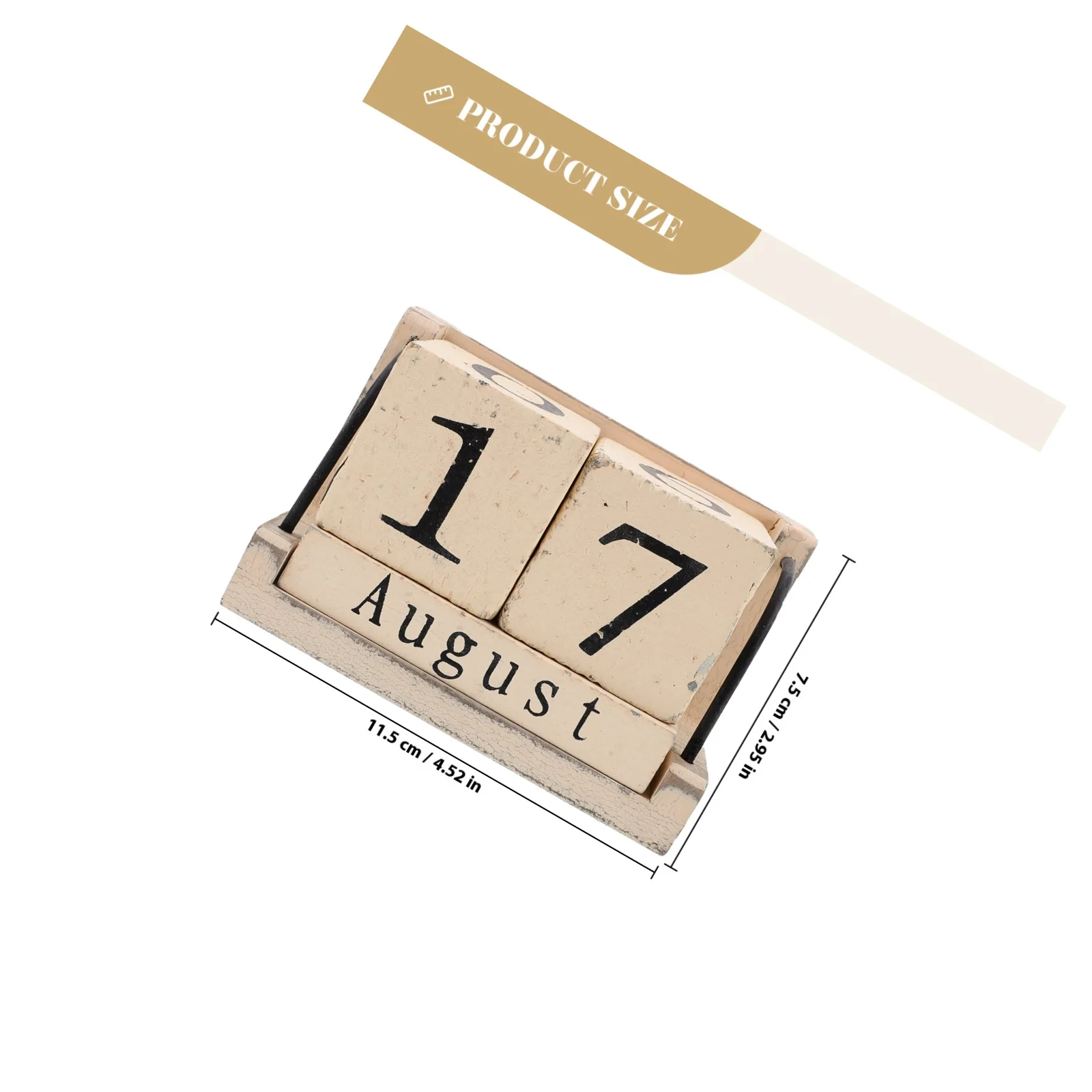 التقويم الدائم الخشبي ريفي ريترو ستايل كتلة مكتب قابلة لإعادة الاستخدام للمنزل مكتب مقهى مطعم ديكور الحرف الخشبية