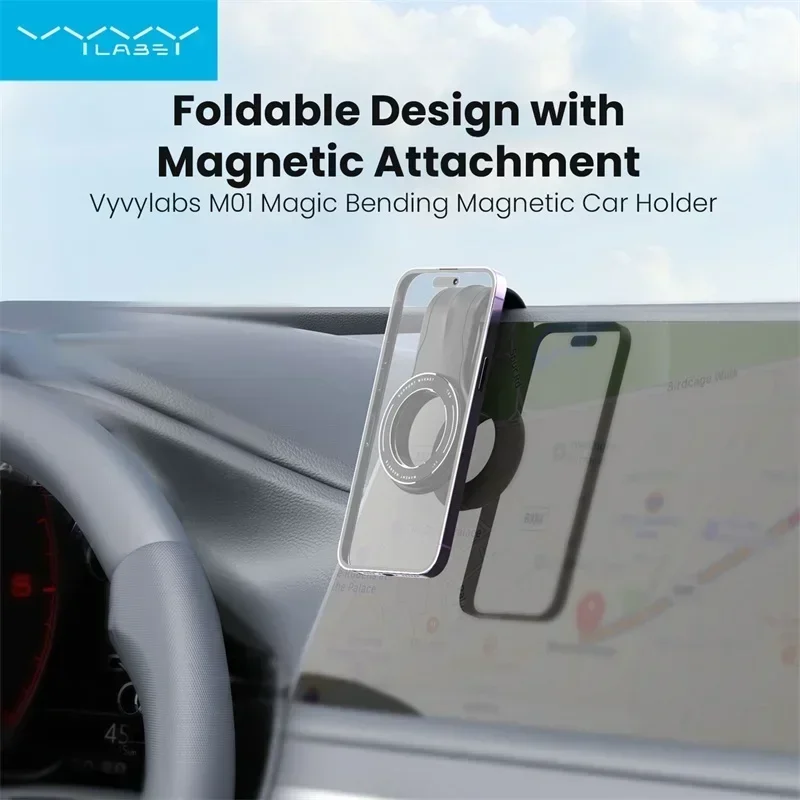 Vyvylabs Magnetic Car Phone Holder Universal For iPhone 15 14 13 12 Pro Car Phone Stand Support Clip Mount Holder Magsafe Holder