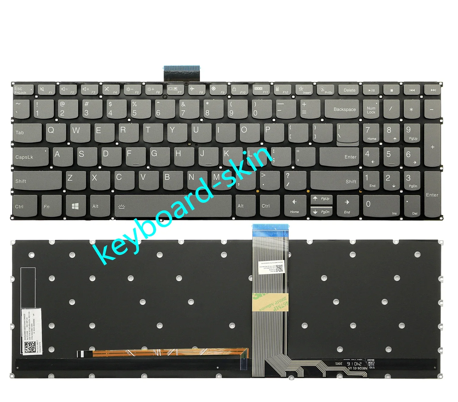 New US Backlit Keyboard For Lenovo Ideapad Slim 3 15ABR8 15AMN8 15IAH8 15IAN8 15IRH8 15IRU8 ,Slim 3 16ABR8 16IAH8 16IRH8 16IRU8