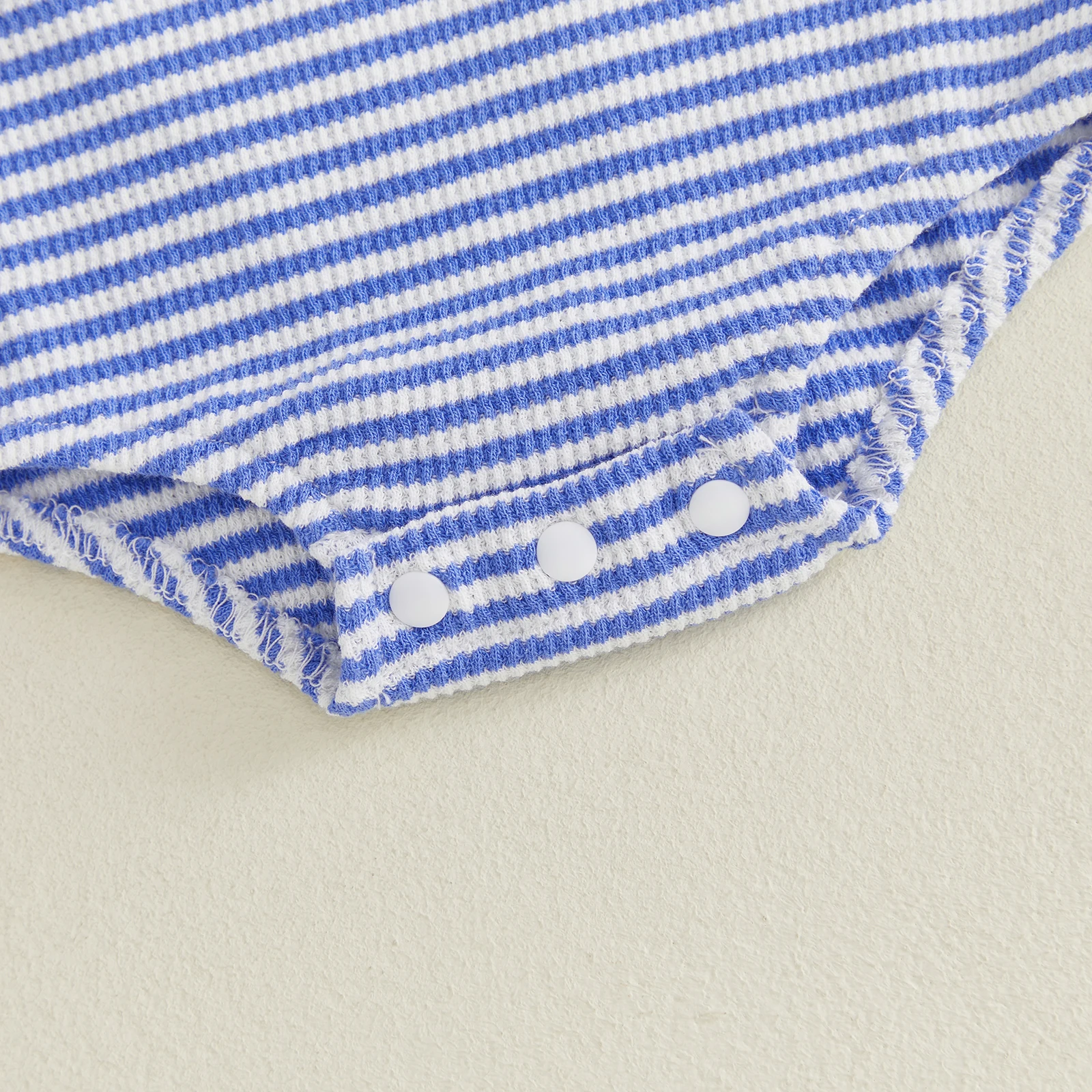 Striped Embroidered Baby Romper 5
