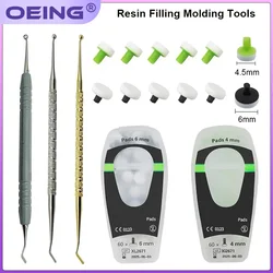 Dental Resin Filling Kit Molding Tools Composite Light Cure Holder Quick Foam Pad Handle Trimmer Spatula Teeth Whitening Tools