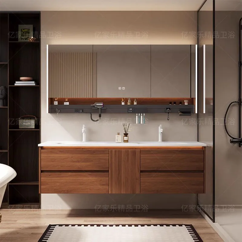 

Organizer Storage Bathroom Cabinet Mirror Wall Accessories Toilet Display Partitions Cupboard Luxury Gabinete Hotel Furniture