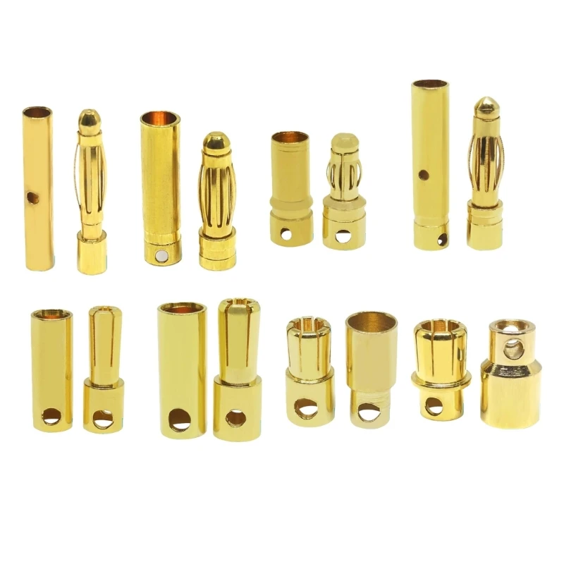 

Universal Compatibility Banana Plug Featuring Gold Plated Anti Oxidation Surfaces 20 Pair for Various Motors & ESCs 15UB