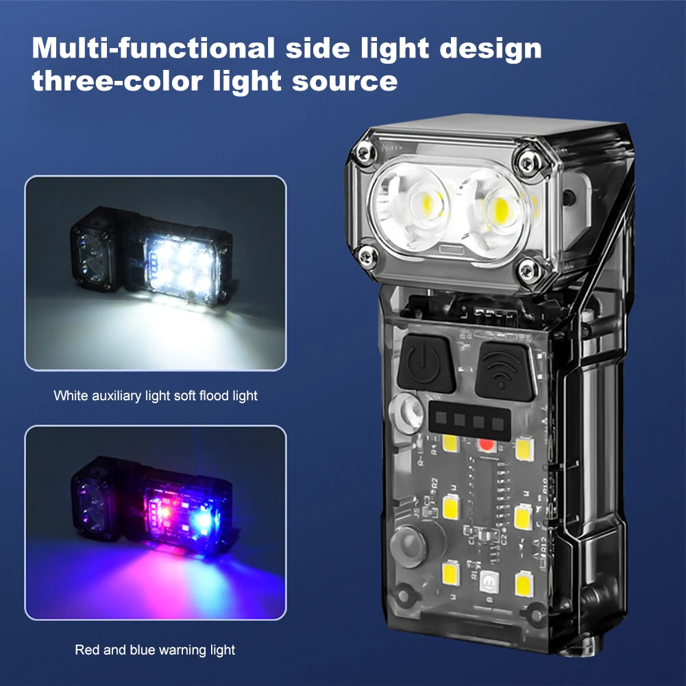 Senter Sudut LED Sensor Gerak Lampu Depan Kecerahan Tinggi 300LM Senter Multifungsi 1200MAh untuk Memancing Luar Ruangan Berkemah Mendaki