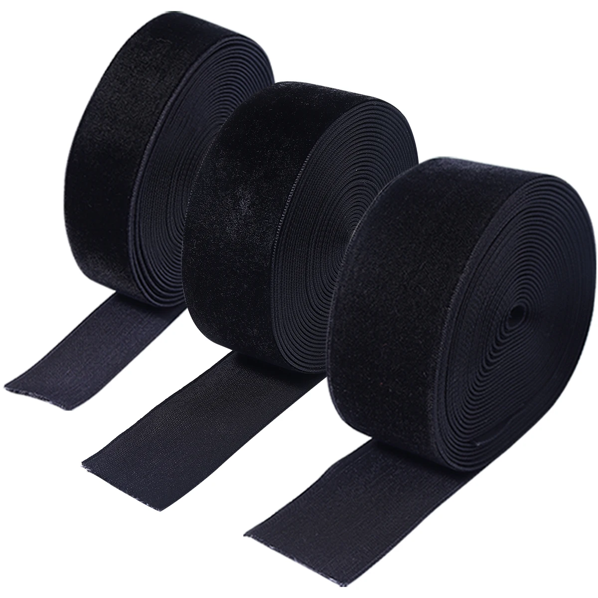 5-10 Yards/Rolle Samtbänder Schwarz Weinrot Farbe Single Face Beflockung Gurtband für DIY Weihnachten Handwerk Verpackung Dekoration – Detail 14