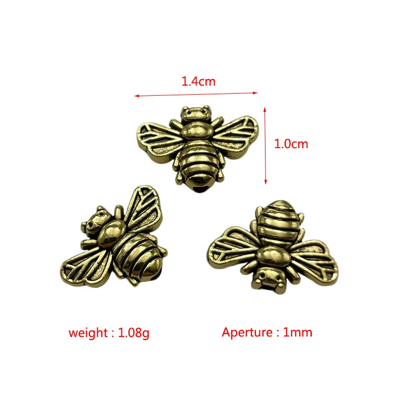 10*14mm Alloy Bee Spacer Beads Beaded Bracelet Necklace Earrings Tibetan Silver Gold DIY Amulet Supplies Accessories Wholesale