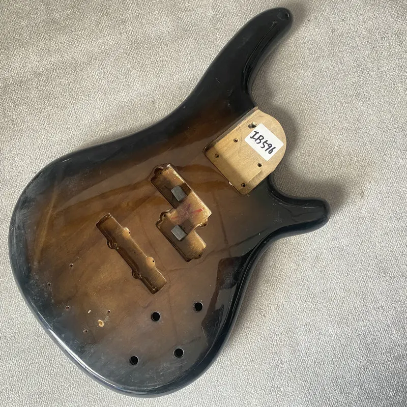 

+IB596 Custom Order Gradient Brown Solid Wood 5 String PJB Electric Guitar Bass Body Right Hand Active Pickups Replace&DIY Parts