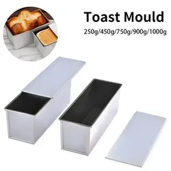 250g/450g/750g/900g/1000g Coating Toast Boxes Bread Loaf Pan Cake Mold Baking Tool with Lid Kitchen and Restaurant Supplies