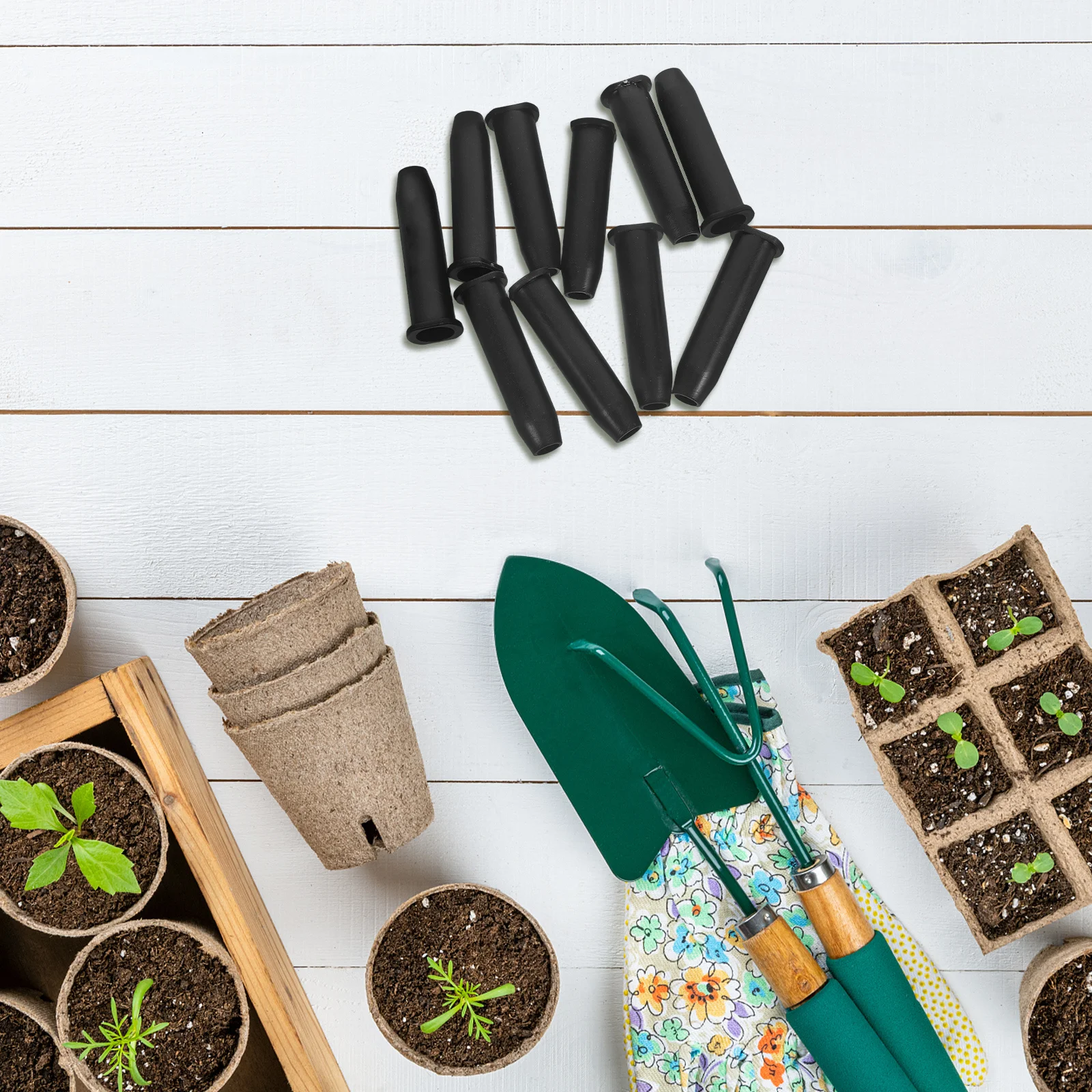 10 قطعة صندوق نبات بلاستيكي مكون تعزيز جمالي تطبيق واسع داخلي في الهواء الطلق حديقة شرفة أواني الخضروات أجزاء