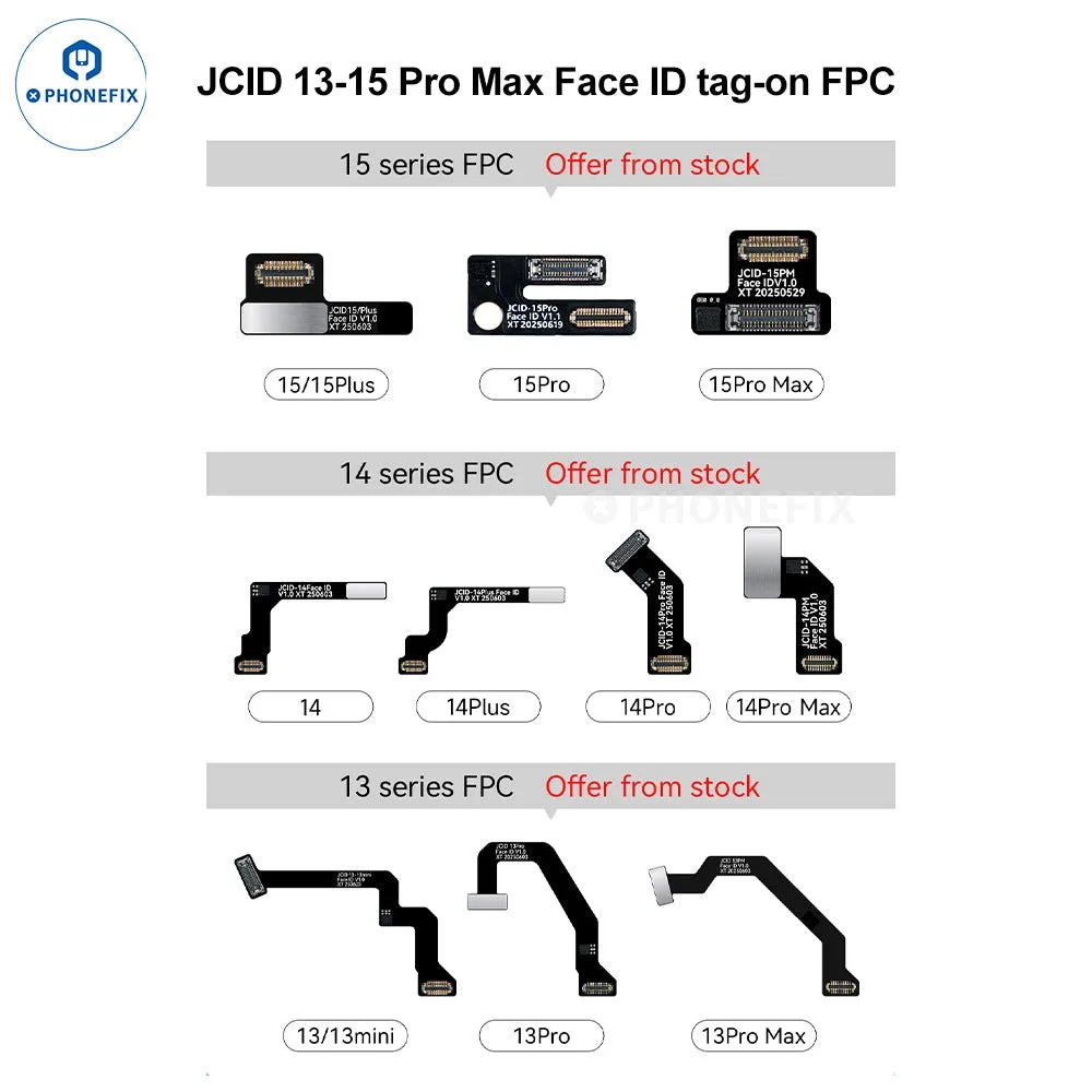 NUOVO JCID JC Tag On Face ID Cavo flessibile per IPhone X XR XS MAX 11-15 16 PRO MAX Strumento di riparazione a matrice di punti Lettura e scrittura dati della batteria