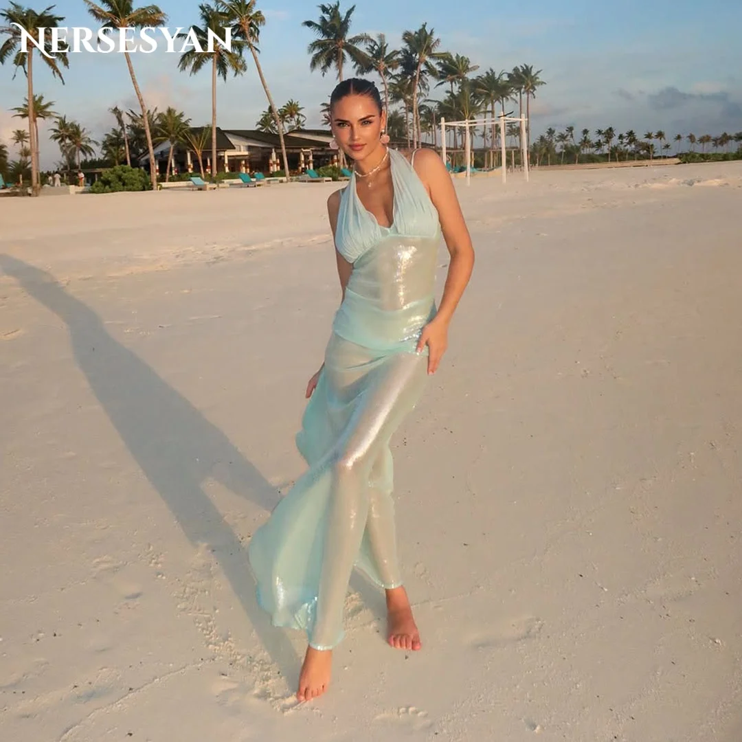 

Nersesyan Mint Green Sexy Mermaid Evening Dresses Sequin Illusion Formal Dress Women Party Gowns 2026 платье вечернее Customized