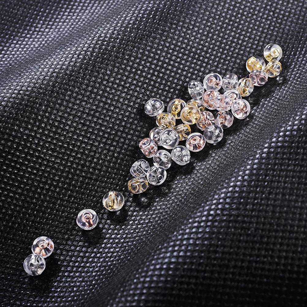 

3 Pairs Earring Backs Silicone Premium Quality Flexible Comfortable Round Stud Accessories DIY Supply Jewelry Parts