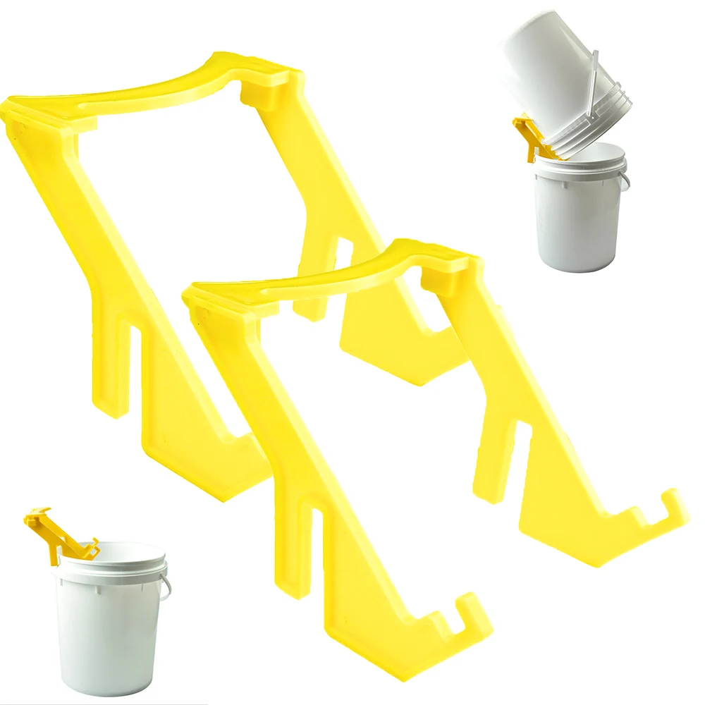 1PCS Honey Bee Bucket Pail Plastic Stand Turn Over Lifer Bench Rest Lift Bracket Holder Support Perch Rack Grip Beekeeping Tools