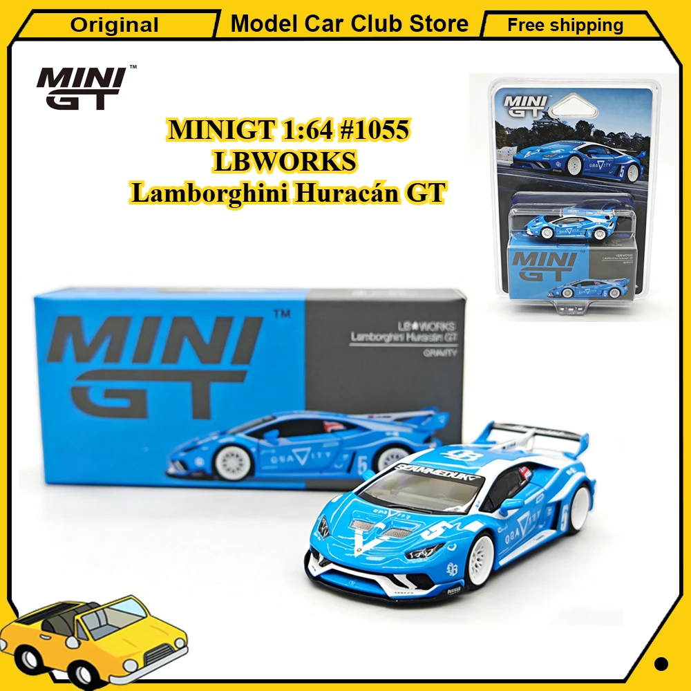 

МИНИГТ 1:64 LBWORKS # 1055 Lamborghini Huracán GT синий сплав модель автомобиля миниатюрная литая под давлением коллекция орнамент модель хобби игрушка в подарок