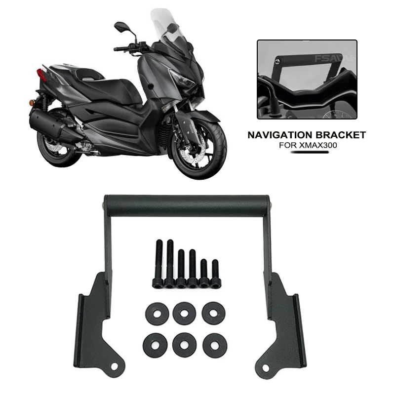 

XMAX300 Motorcycle Smart Phone GPS Navigation Mount Windshield Adapter Holder For YAMAHA X-MAX300 X-MAX XMAX 300 2017-2022 2021