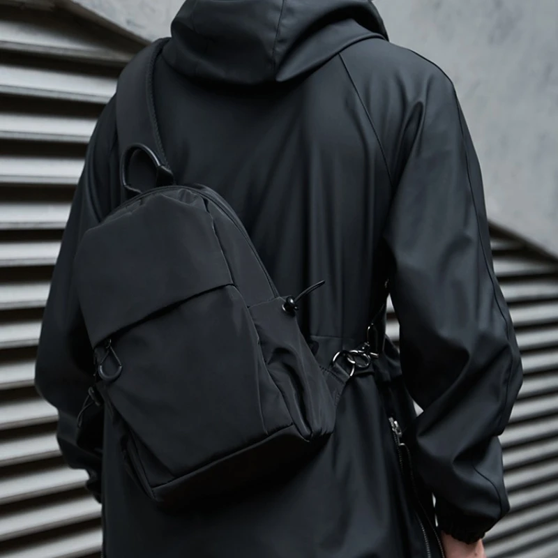 

Сумка через плечо для ежедневных поездок на работу/на открытом воздухе, мужская сумка через плечо для альпинизма, пешего туризма, велосипеда, минималистичная нагрудная сумка-слинг