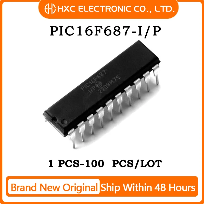 1PCS/5PCS/10PCS/50PCS/Lot Original new Microcontroller MCU DIP20  PIC16F687 PIC16F687-I/P