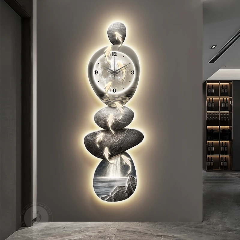 Modern Aesthetic Wall Clocks Art Mural Living Room Luxury Wall Watch Restaurant Led Nordic Relogio De Parede Home Decoration